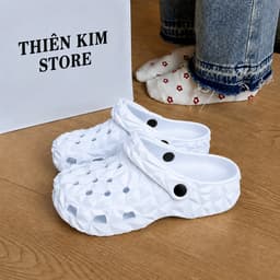 Dép Sục Đi Mưa Nam Nữ Quai Hậu Nhựa EVA Không Thấm Nước Đế Thấp 3cm Sầu Riêng SH8 4