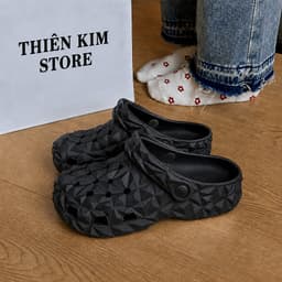 Dép Sục Đi Mưa Nam Nữ Quai Hậu Nhựa EVA Không Thấm Nước Đế Thấp 3cm Sầu Riêng SH8 6