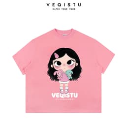 Áo Thun BOXY Local Brand VEQISTU "Cute Doll Chibi" Áo Thun Boxy Form Rộng Unisex  250Gsm Cotton 3