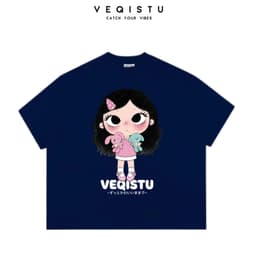 Áo Thun BOXY Local Brand VEQISTU "Cute Doll Chibi" Áo Thun Boxy Form Rộng Unisex  250Gsm Cotton 4