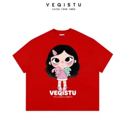 Áo Thun BOXY Local Brand VEQISTU "Cute Doll Chibi" Áo Thun Boxy Form Rộng Unisex  250Gsm Cotton 6