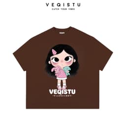 Áo Thun BOXY Local Brand VEQISTU "Cute Doll Chibi" Áo Thun Boxy Form Rộng Unisex  250Gsm Cotton 8