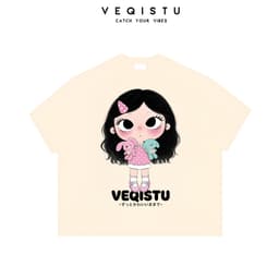 Áo Thun BOXY Local Brand VEQISTU "Cute Doll Chibi" Áo Thun Boxy Form Rộng Unisex  250Gsm Cotton 5