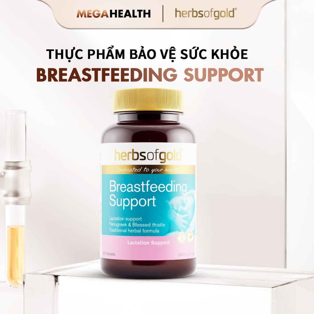 Viên uống bảo vệ sức khoẻ Herbs of Gold Breastfeeding Support 60 Viên
