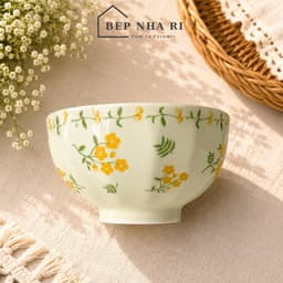 ️[ BepNhaRi ] BỘ BÁT MẶT TRỜI 45cm - Thắp Hương Gia tiên Họa tiết Hoa Cúc Vàng – SẮC VÀNG RỰC RỠ CHO MÂM CƠM 8