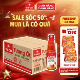 [VOUCHER HOT 10%] Thùng 24 Tương ớt VIFON 500ml/chai 1