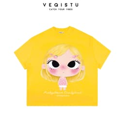 Áo  Thun BOXY Local Brand VEQISTU "Kawaii Girl" Áo Thun Boxy Form Rộng Unisex  250Gsm  Cotton 8