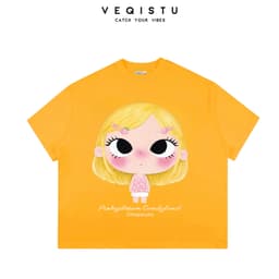 Áo  Thun BOXY Local Brand VEQISTU "Kawaii Girl" Áo Thun Boxy Form Rộng Unisex  250Gsm  Cotton 6