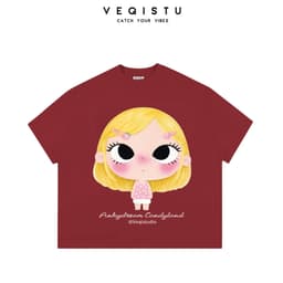Áo  Thun BOXY Local Brand VEQISTU "Kawaii Girl" Áo Thun Boxy Form Rộng Unisex  250Gsm  Cotton 9