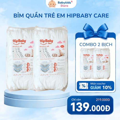 [COMBO 100MIẾNG] Bỉm Quần Hipbaby Care Thấm Hút Tốt Đủ Size S-5XL (Bỉm Mác Mới Chất Lượng Không Đổi)