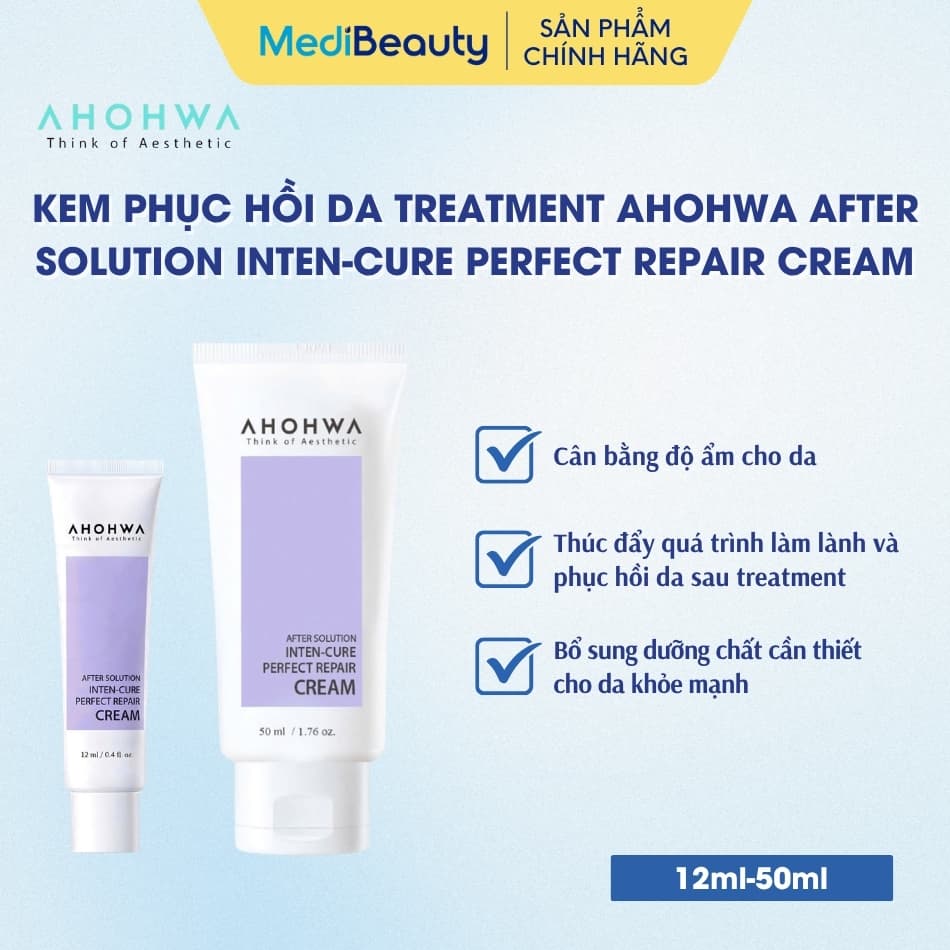 Kem tăng trưởng phục hồi da treatment Ahohwa After Solution Inten-Cure Perfect Repair Cream