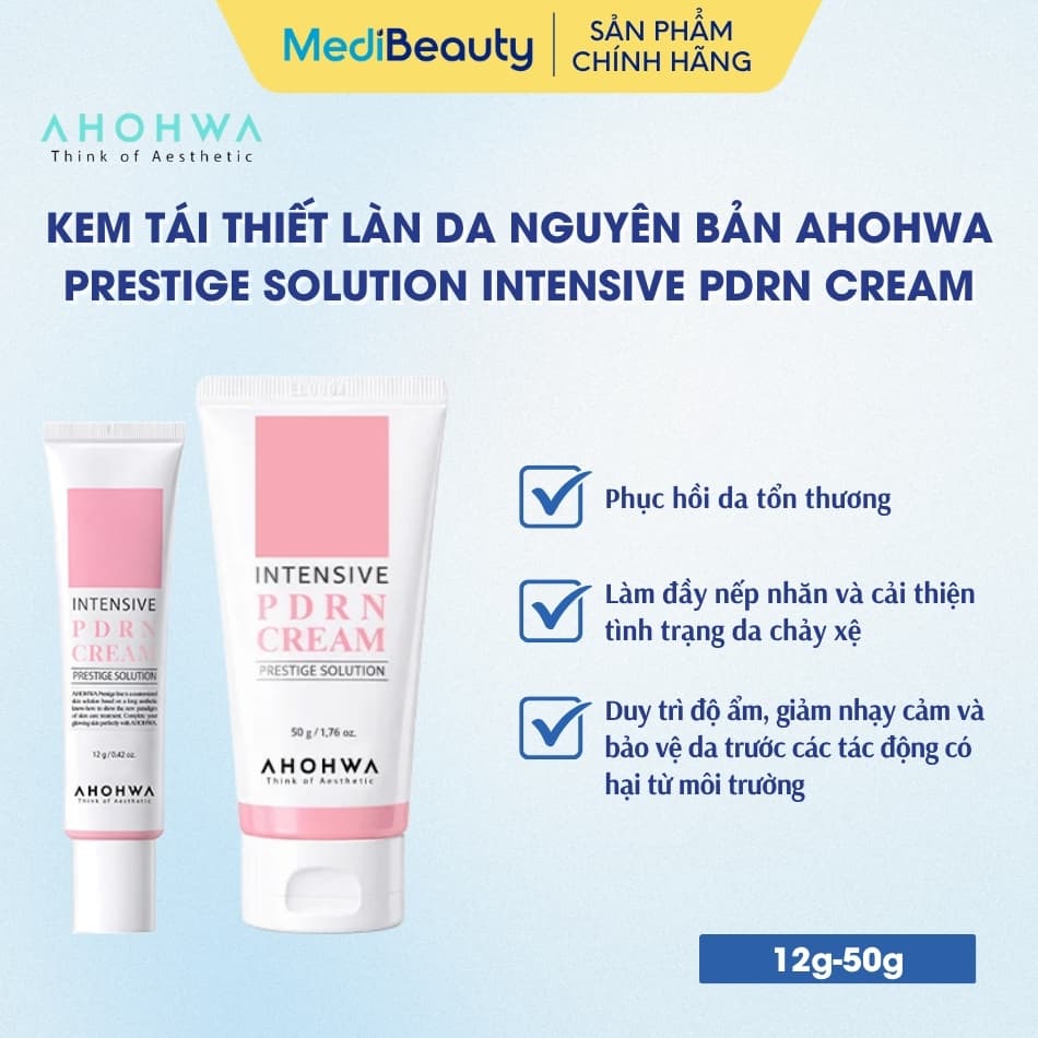 Kem tái thiết làn da nguyên bản trẻ hóa cấp độ tế bào Ahohwa Prestige Solution Intensive PDRN Cream