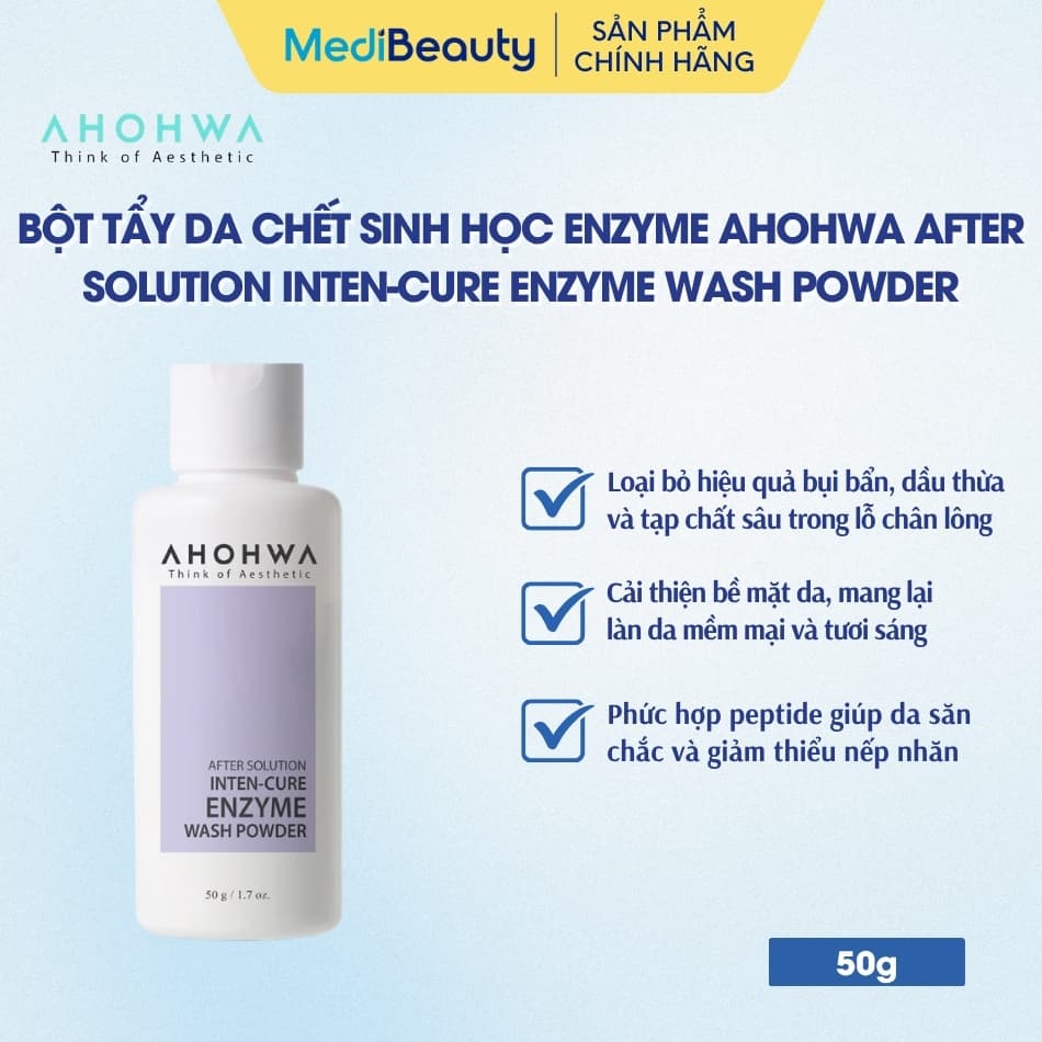 Sữa rửa mặt dạng bột enzyme Ahohwa After Solution Inten-Cure Enzyme Wash Powder