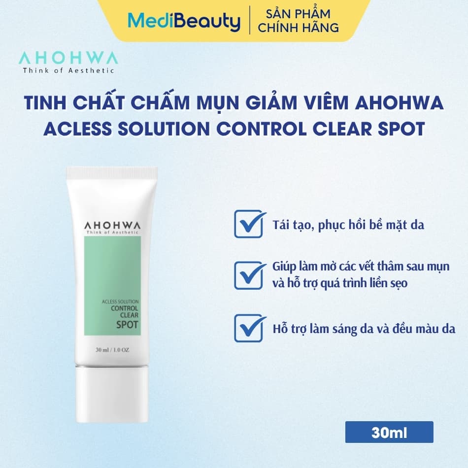 Tinh chất chấm mụn giảm viêm Ahohwa Acless Solution Control Clear Spot