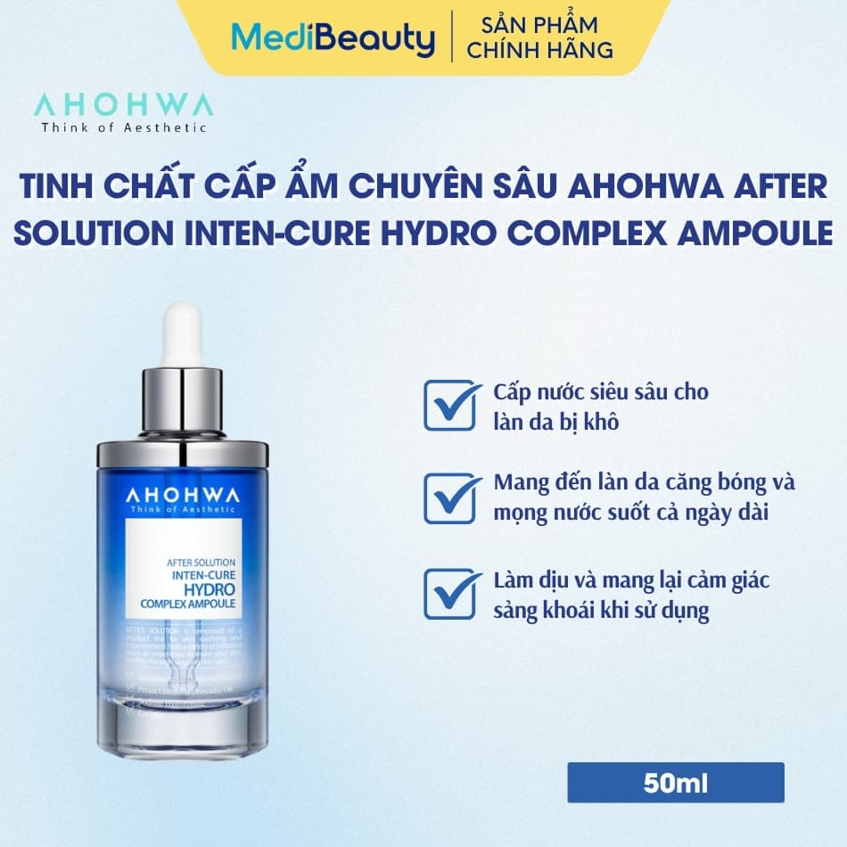 Tinh chất cấp ẩm chuyên sâu Ahohwa After Solution Inten-Cure Hydro Complex Ampoule