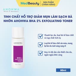Tinh chất hỗ trợ trị mụn làm sạch bã nhờn thu nhỏ lỗ chân lông Ahohwa BHA 2% Exfoliating Toner 1