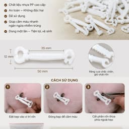 Kẹp rốn heo con nhựa an toàn, bền chắc, tiện lợi 4