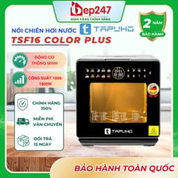 Nồi Chiên Hơi Nước TAPUHO TSF16 COLOR Plus 16L 70 Chương Trình Nấu 4in1 Chiên Hấp Đa Năng Màn Hình Cảm Ứng Chính Hãng 1