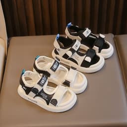 Sandal Trẻ Em Đế Êm Chống Trượt, Quai Dán Thoáng Khí Cho Bé Trai Bé Gái 2-10 tuổi Mã S27 6