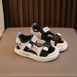 Sandal Trẻ Em Đế Êm Chống Trượt, Quai Dán Thoáng Khí Cho Bé Trai Bé Gái 2-10 tuổi Mã S27 3