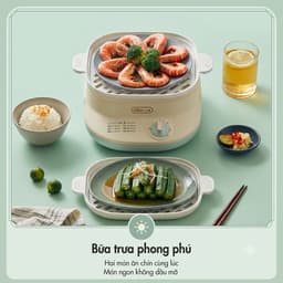 Nồi Hấp Đa Năng Bear DZG-C60Q8, 6L-650W, 2 Tầng Khay 28cm Hẹn Giờ Tự Ngắt Khi Thiếu Nước, Hàng Chính Hãng 5