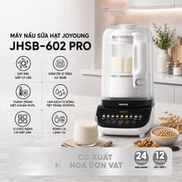 MÁY NẤU SỮA HẠT JOYOUNG JHSB-602 PRO 1.5L – XAY 1000W, GIA NHIỆT 900W, 12 CHỨC NĂNG, HẸN GIỜ 12H, TỰ VỆ SINH 3