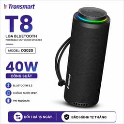Loa Bluetooth Tronsmart T8 Công Suất 40W, Bluetooth 5.3, Chống Nước IPX7, Pin 9000mAh, Đèn LED RGB, Loa Di Động 1