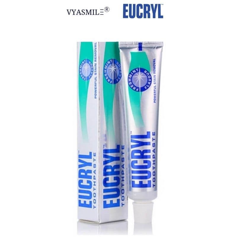 Kem Đánh Răng Bạc Hà Tẩy Trắng Eucryl Toothpaste 62g