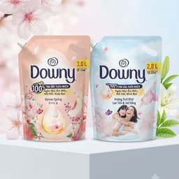Túi Nước Xả Vải Downy MOLLYHAIR Thơm Mát Dài Lâu (Korean Spring & Hương Tinh Khôi) - Ngăn Mùi Ẩm Mốc, Mồ Hôi Hiệu Quả 1