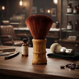 Cọ Phủi Tóc Cán Gỗ Lông Mềm Cao Cấp MOLLYHAIR - Chổi Phủi Tóc Gáy Chuyên Dụng Cho Salon Tóc & Barber Shop 1