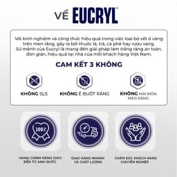 Combo Kem đánh răng Eucryl 62g + Bột tẩy trắng răng Eucryl 50g làm trắng hiệu quả 6