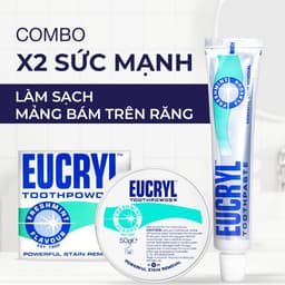 Combo Kem đánh răng Eucryl 62g + Bột tẩy trắng răng Eucryl 50g làm trắng hiệu quả 3