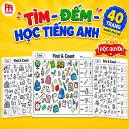 Bộ 40 Trang Tìm Hình Và Đếm Số Tiếng Anh Cho Bé POMI – Bài Tập Find & Count Nhiều Chủ Đề 1