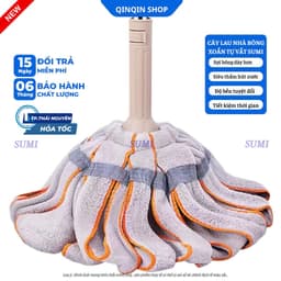 Cây Lau Nhà Tự Vắt Bông Xoắn Mẫu Mới Siêu Thấm Hút Đa Năng, Chổi Lau Nhà Tự Vắt Microfiber CBT2 1