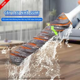 Cây Lau Nhà Tự Vắt Bông Xoắn Mẫu Mới Siêu Thấm Hút Đa Năng, Chổi Lau Nhà Tự Vắt Microfiber CBT2 3