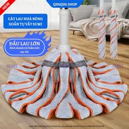 Cây Lau Nhà Tự Vắt Bông Xoắn Mẫu Mới Siêu Thấm Hút Đa Năng, Chổi Lau Nhà Tự Vắt Microfiber CBT2 8