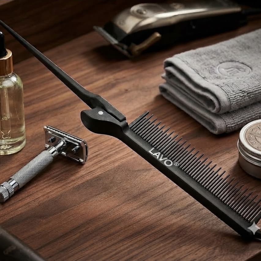 Lược Cắt Tóc LAVO MOLLYHAIR Đa Năng Chuyên Nghiệp  - Lược Tạo Kiểu Barber & Salon Cao Cấp, Chống Tĩnh Điện