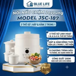 Nồi Nấu Chậm Joyoung JSC-187, 1.8Lit - 300w, Lòng Nồi Sứ, Hàng Chính Hãng 1