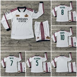 ÁO BÓNG ĐÁ/QUẦN ÁO BÓNG ĐÁ DÀI TAY CÂU LẠC BỘ REAL MADRID -VẢI GAI THÁI CAO CẤP 1
