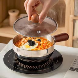 [Inox 304] Nồi mini 14cm cao cấp Gorilla Chef phù hợp nấu 1 gói mì, luộc trứng, nấu cháo, sữa 4