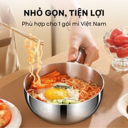 [Inox 304] Nồi mini 14cm cao cấp Gorilla Chef phù hợp nấu 1 gói mì, luộc trứng, nấu cháo, sữa 6