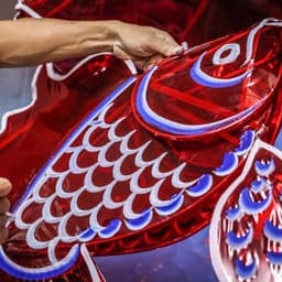 [size lớn] Lồng đèn trung thu gương kiếng thủ công truyền thống trang trí hình thỏ bướm cá 3