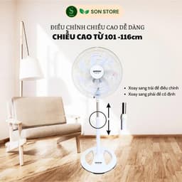 Quạt đứng LIFAN Đ-616A cánh 40cm | 45W | Gió mạnh 71,5 m³/phút | Lồng xi crôm | Bảo hành chính hãng II YANFAN DX16 3