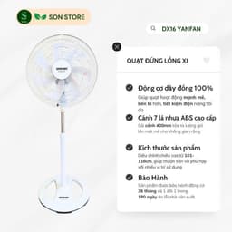 Quạt đứng LIFAN Đ-616A cánh 40cm | 45W | Gió mạnh 71,5 m³/phút | Lồng xi crôm | Bảo hành chính hãng II YANFAN DX16 9