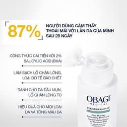 BHA Obagi Clenziderm M.D. Exfoliating BHA 2% Nước hoa hồng Cân bằng Toner tẩy tế bào chết, làm sạch mụn - 148ml 9