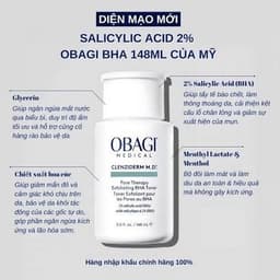 BHA Obagi Clenziderm M.D. Exfoliating BHA 2% Nước hoa hồng Cân bằng Toner tẩy tế bào chết, làm sạch mụn - 148ml 7