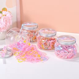 Dây buộc tóc cao su đàn hồi cao, thân thiện với tóc, thùng lớn dùng một lần 4