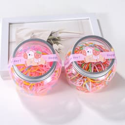 Dây buộc tóc cao su đàn hồi cao, thân thiện với tóc, thùng lớn dùng một lần 3