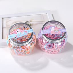 Dây buộc tóc cao su đàn hồi cao, thân thiện với tóc, thùng lớn dùng một lần 2