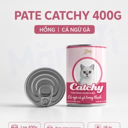 Thùng 24 Lon Pate Catchy 400g Cho Mèo | Pate Cá Ngừ Dạng Thạch Mềm Nhiều Vị 9